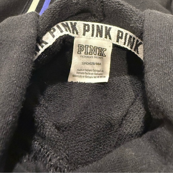 PINK by Victoria’s Secret Black Rainbow Stripe Pullover Hoodie - Picture 4 of 4